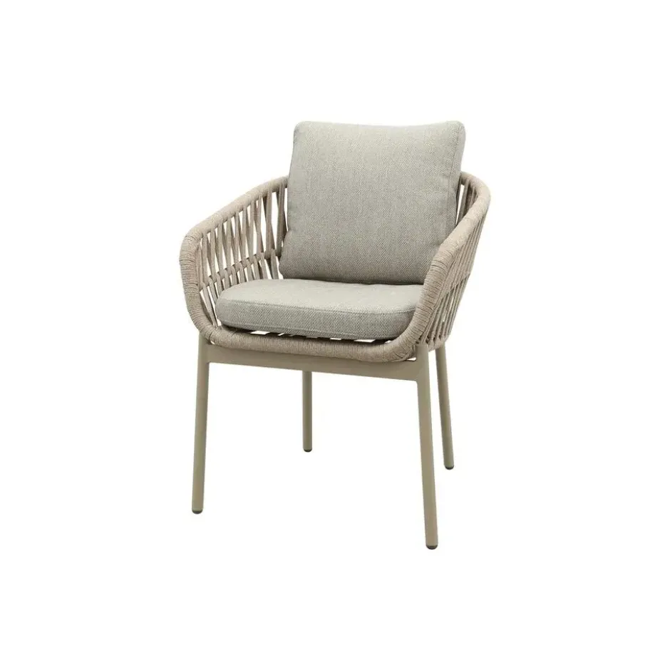 Romeo rope dining tuinstoel - Latte