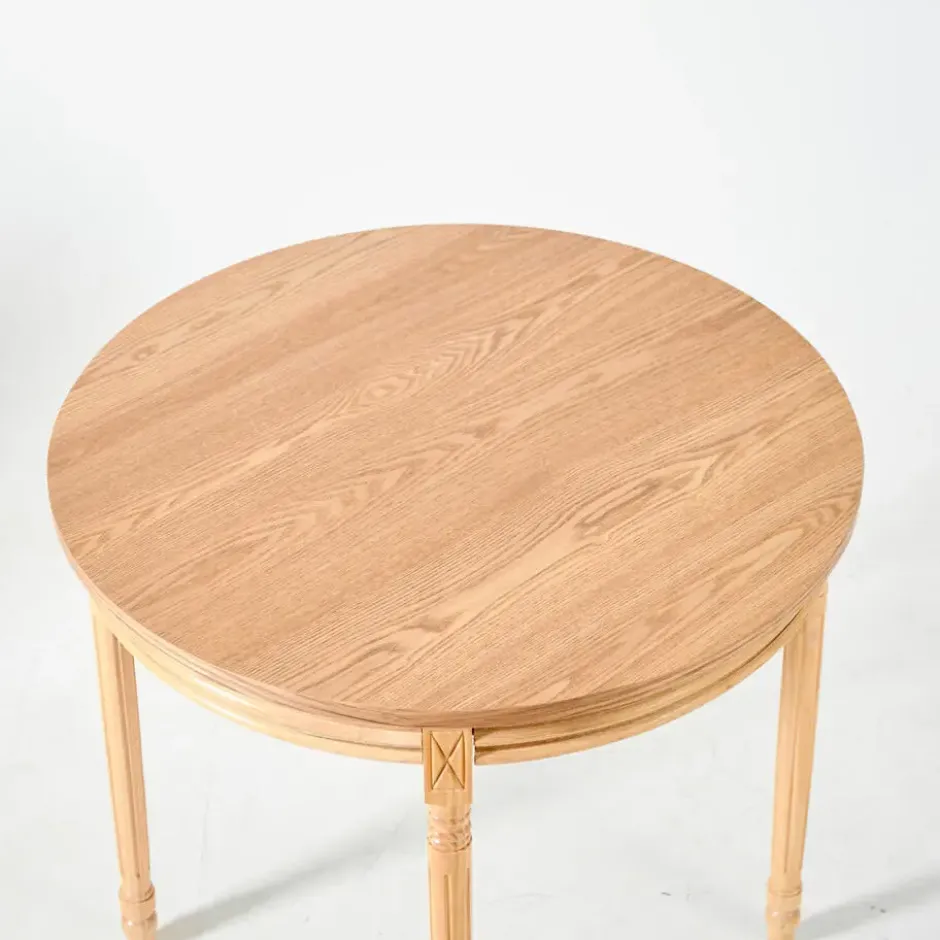 Ronde eettafel voor 4 personen in dennenhout