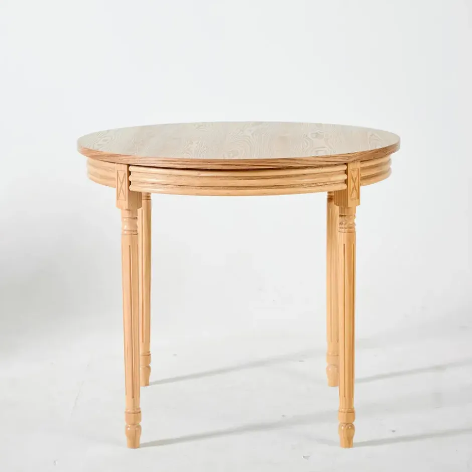 Ronde eettafel voor 4 personen in dennenhout