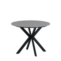 Ronde eettafel Yuna Ø150 cm marmerlook grijs - Stoneware - Grijs