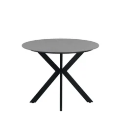 Ronde eettafel Yuna Ø150 cm marmerlook grijs - Stoneware - Grijs