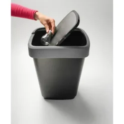 Rotho Afvalbak Twist 40 x 30 x 60 cm 50 l Polypropyleen Zilver