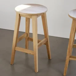 Rowico Home Austin Houten Barkruk voor Kookeiland - 65 cm - Naturel