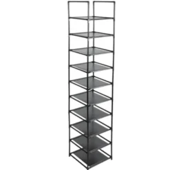 Ruhhy Schoenenrek - zwart - 10 pcs - metaal/kunststof - 176 x 33