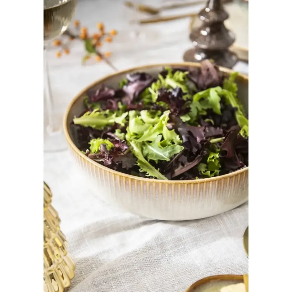 Saladeschaal Camille - beige - stoneware - Ø22,5 cm