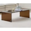 Salontafel ALONZO - 110 cmx55 cmx35 cm - Transparant Bruin Glas