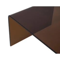 Salontafel ALONZO - 110 cmx55 cmx35 cm - Transparant Bruin Glas