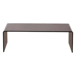 Salontafel ALONZO - 110 cmx55 cmx35 cm - Transparant Bruin Glas