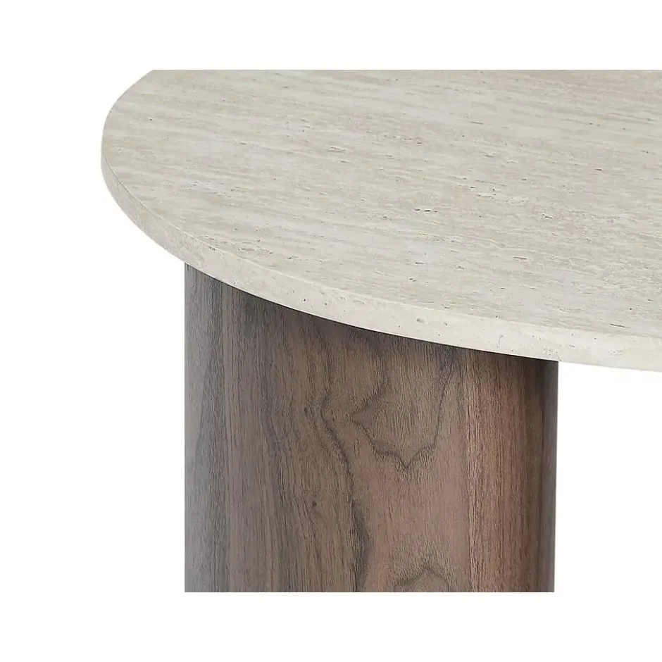 Salontafel ALOZYA - 120 cmx60 cm - Natuurlijk donker Beige Hout paneel