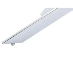 Salontafel COSIMA - 120 cmx60 cmx45 cm - Transparant Zilverkleurig Glas