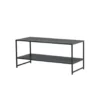 Salontafel Rechthoek - Zwart Metaal - 102x43x45cm