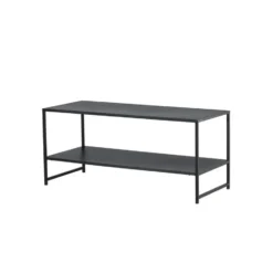 Salontafel Rechthoek - Zwart Metaal - 102x43x45cm