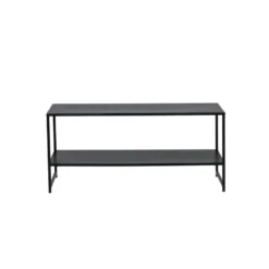 Salontafel Rechthoek - Zwart Metaal - 102x43x45cm