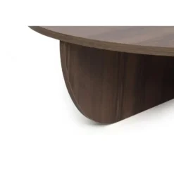 Salontafel Rond 90cm - Walnoot Bruin Melamine - Podium
