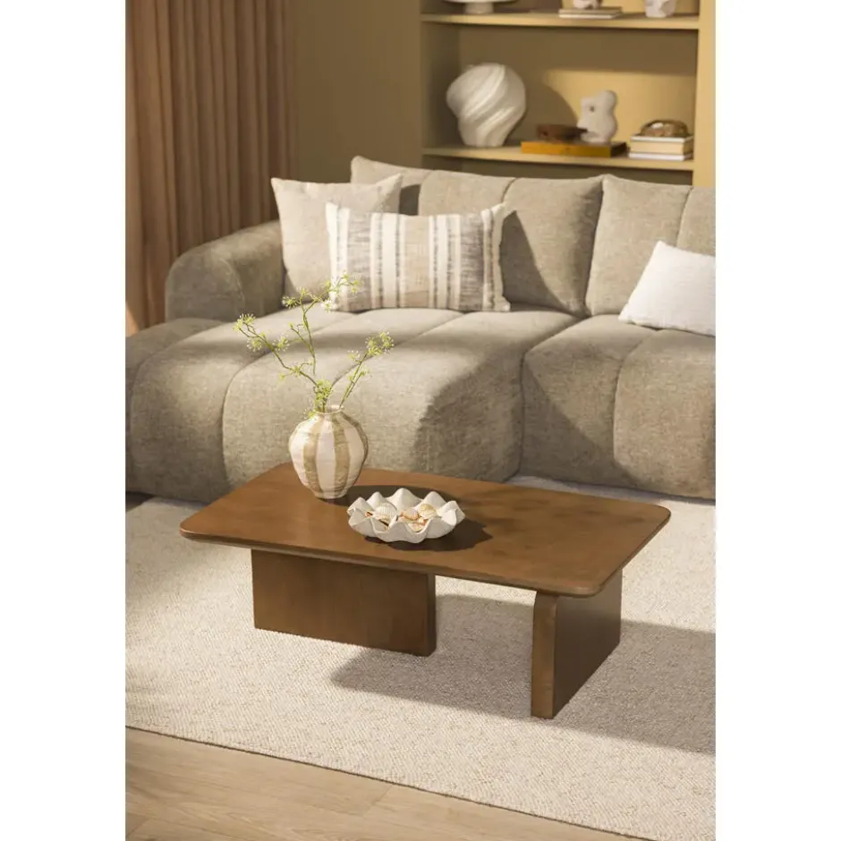 Salontafel Sandro - walnoot - 33x99x56 cm