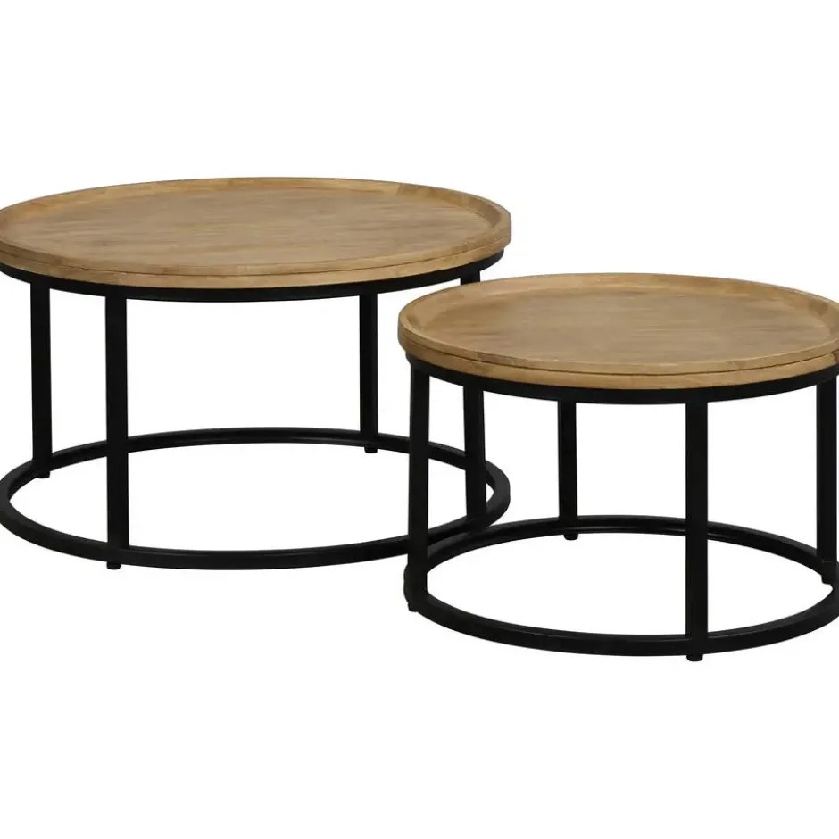 Salontafels Ilja - naturel - set van 2
