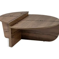 Salontafel Walnoot Hout - 90x90x35cm - Orion