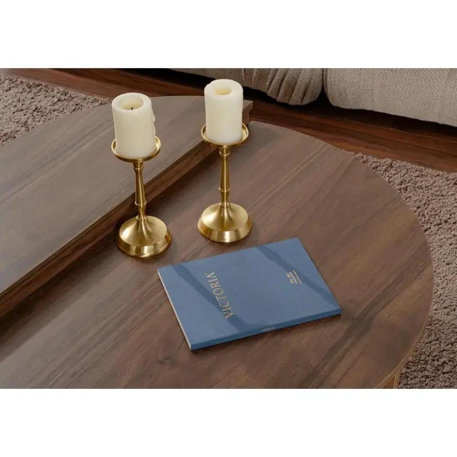 Salontafel Walnoot Hout - 90x90x35cm - Orion