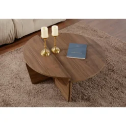 Salontafel Walnoot Hout - 90x90x35cm - Orion
