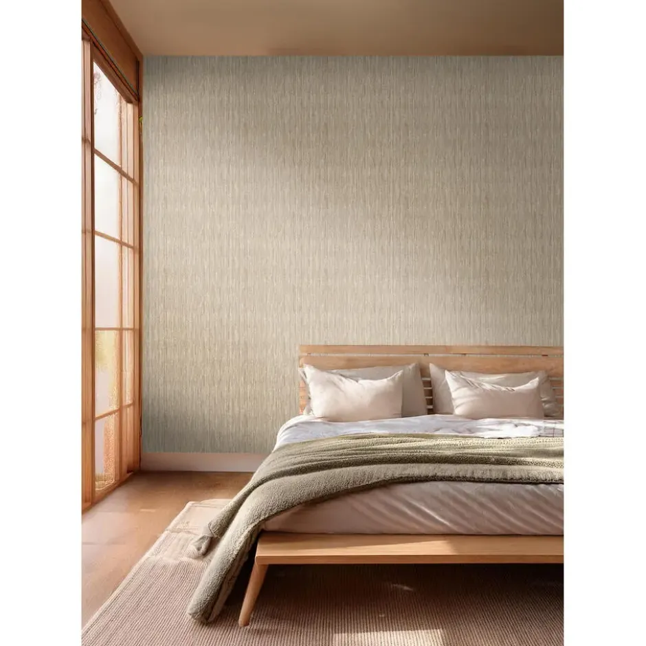 Sanders & Sanders behang bamboe beige en bruin - 53 cm x 10 m