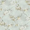 Sanders & Sanders behang bloemen vergrijsd groen - 53 cm x 10 m