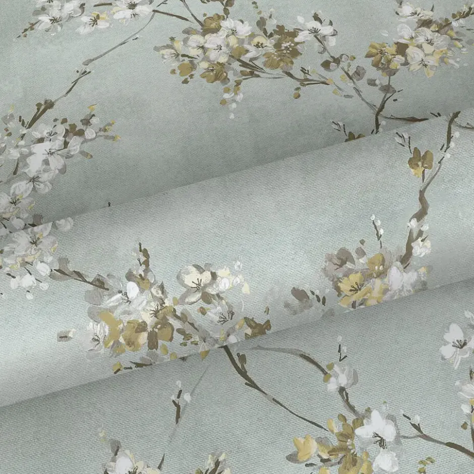 Sanders & Sanders behang bloemen vergrijsd groen - 53 cm x 10 m