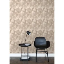 Sanders & Sanders behang grafisch 3D motief beige - 50 x 900 cm
