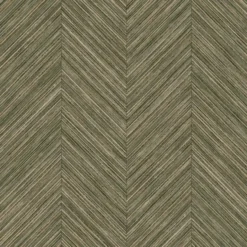 Sanders & Sanders behang visgraat-motief vergrijsd olijfgroen - 53 cm x 10 m