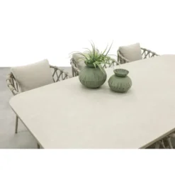 Sara/Soreno deens ovale tuinset 240x110 cm. - Latte
