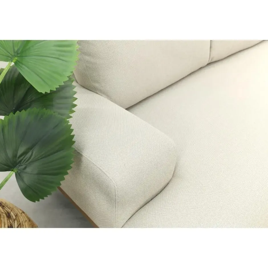 Savannah hoekbank chaise longue loungeset - beige - weerbestendig - Links