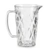 Schenkkan/karaf -1 liter - 20 x 12 cm - glas - limonade karaf