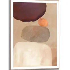 Schilderij Aardse Balans - 70 x 50 - Bruin