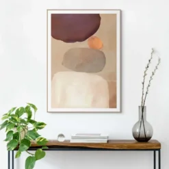 Schilderij Aardse Balans - 70 x 50 - Bruin