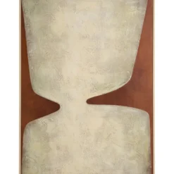 Schilderij Abstract Craft - bruin - 80x60 cm