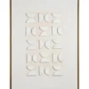 Schilderij Abstract 3D - off-white - 82x62 cm