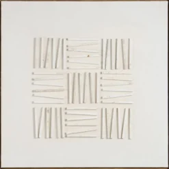 Schilderij Abstract 3D - off-white - 62x62 cm