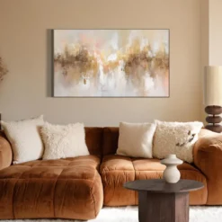Schilderij Abstract - goudkleur - 70x118 cm