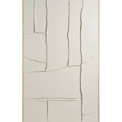 Schilderij Abstract Kaders - off-white - 115x70 cm