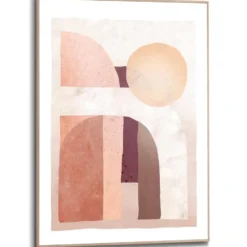 Schilderij Abstract Landschap - 70 x 50 - Beige