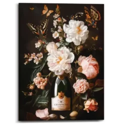 Schilderij Bloemenfeest - 70 x 50 - Roze