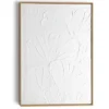 Schilderij 3D Art Bloemen - 70 x 50 - Wit