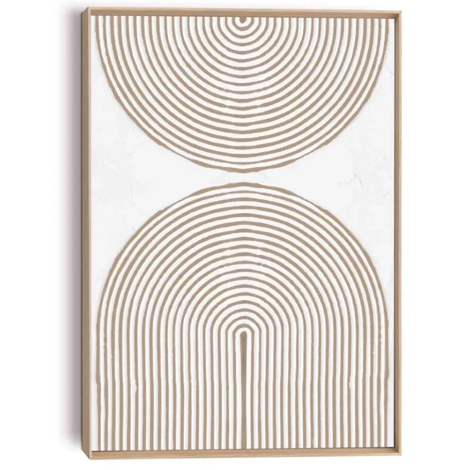 Schilderij 3D Art Reliëf bogen - 70 x 50 - Beige