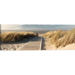 Schilderij Duinen - 40 x 118 - Beige