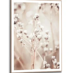 Schilderij Gedroogde tak - 70 x 50 - Beige