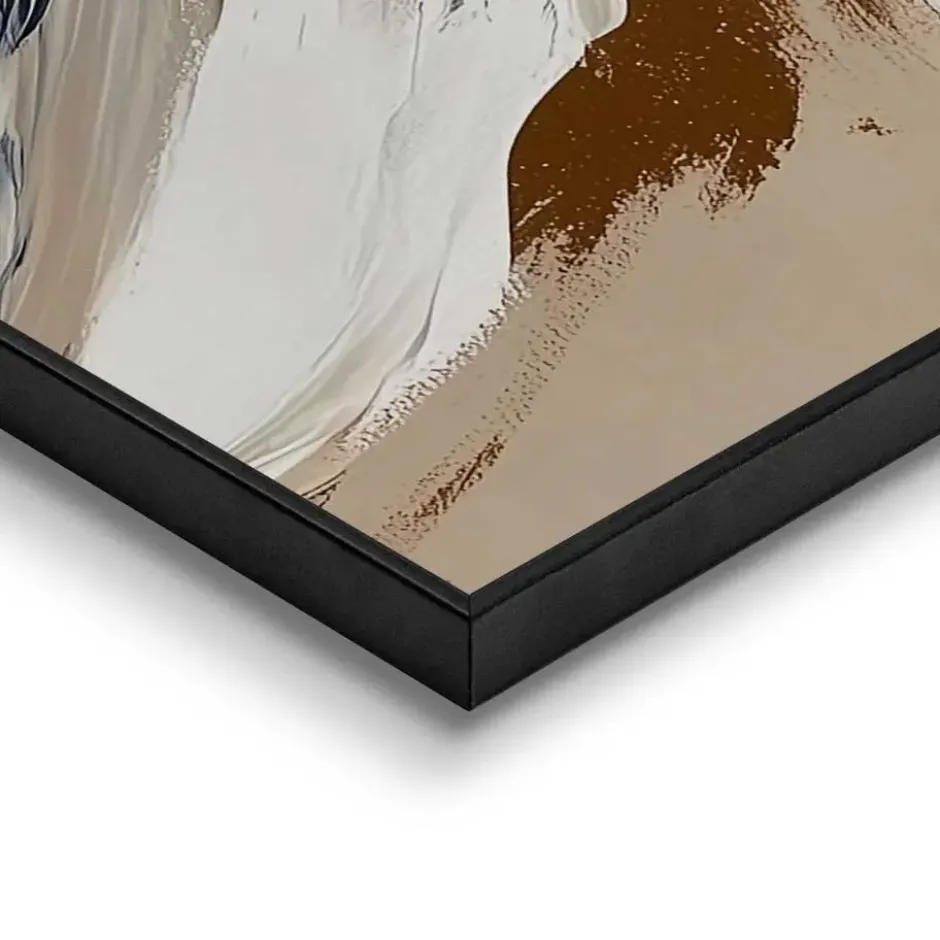 Schilderij Glamour Flower - 70 x 50 - Blauw