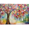 Schilderij Kleurrijke Boom - 100 x 140 - Bont