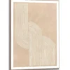 Schilderij Organische Lijnen - 70 x 50 - Beige