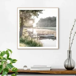 Schilderij Rise and Shine - 50 x 50 - Groen