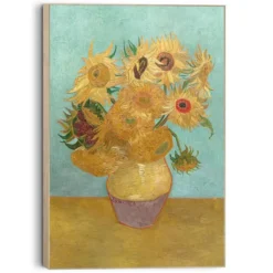 Schilderij Van Gogh - Zonnebloemen - 60 x 90 - Geel