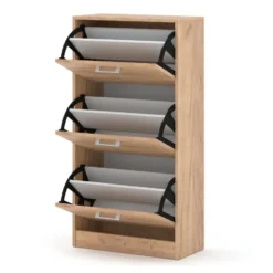 Schoenenkast ADA craft goud– kantelbaar, 60x28x116 cm